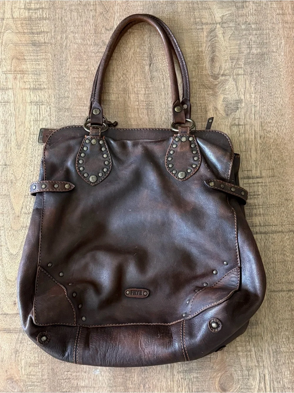 Frye Leather Brown Women’s Shoulder Tote Bag